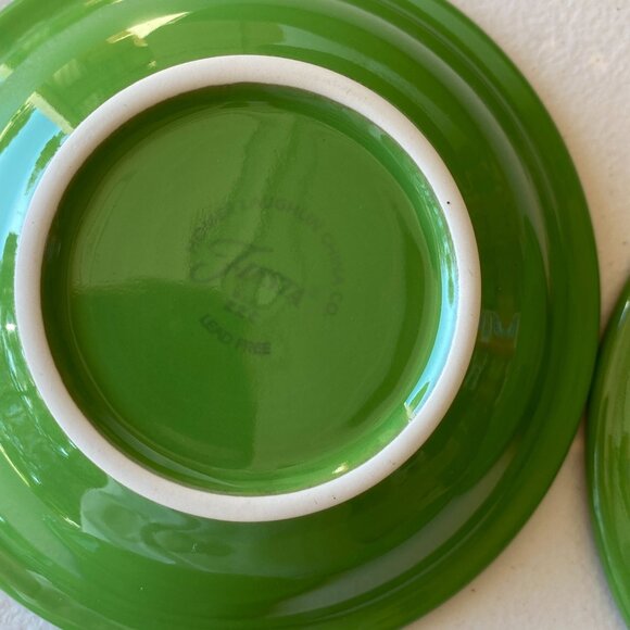 Fiestaware Shamrock Green dessert berry bowls Discontinued 5.25" - Picture 5 of 6